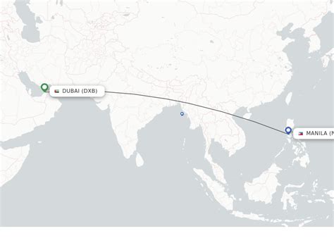 how many hours flight from dubai to manila